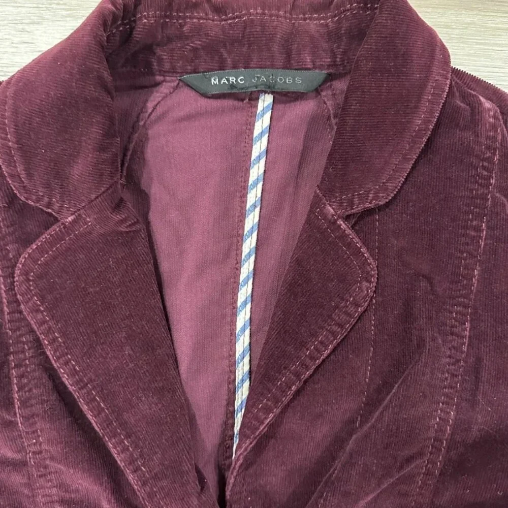 Marc Jacobs Blazer Women’s 4 Ribbons Pockets Ruched Jacket Vintage D domi2796 - Picture 2 of 3